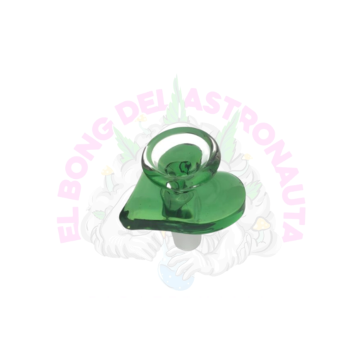 Quemador corazón verde