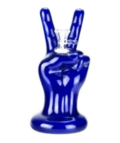 Bong de Cerámica "Amor y Paz" Azul