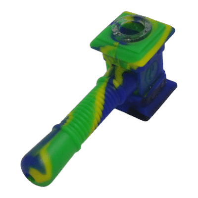 Pipa silicona martillo azul