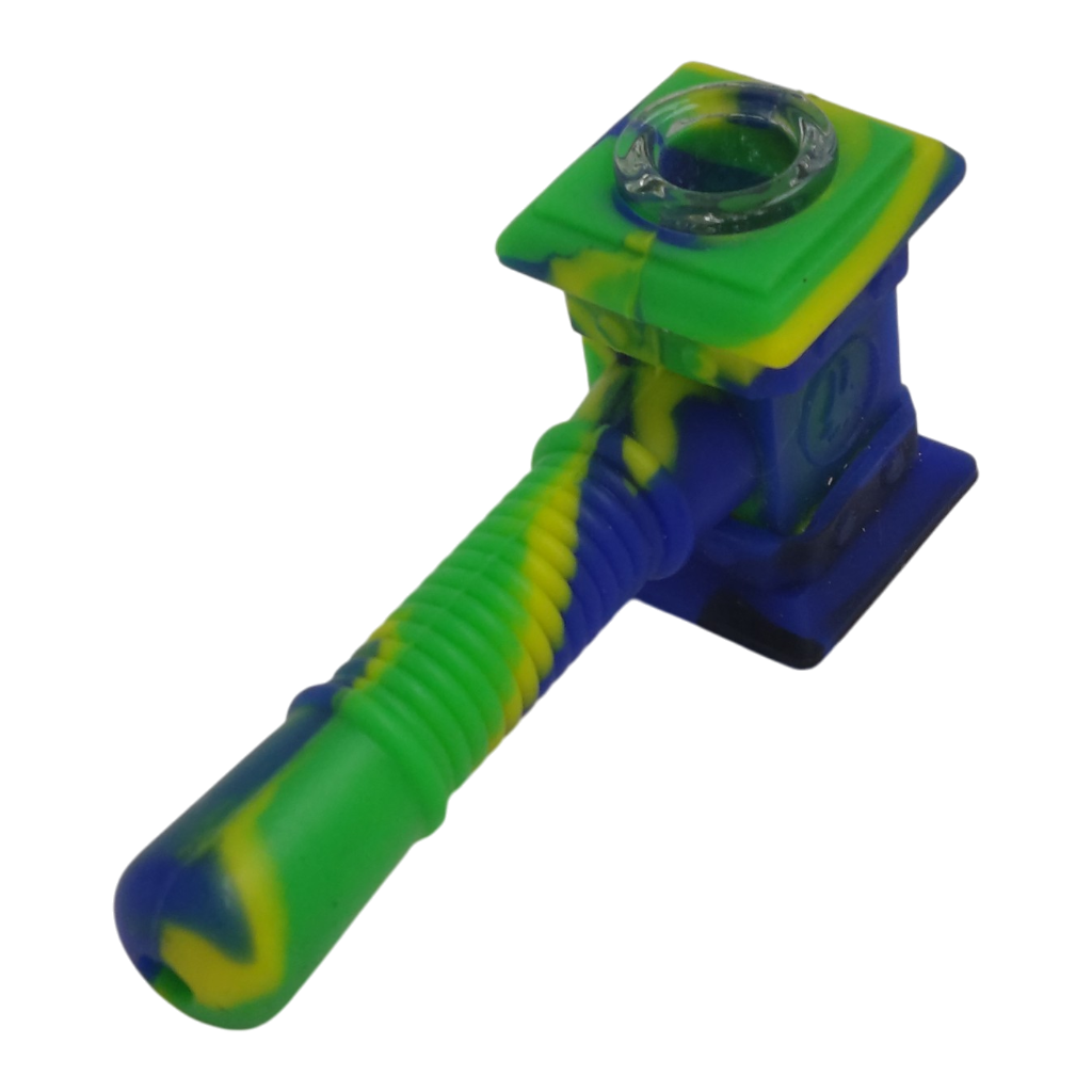 Pipa silicona martillo azul
