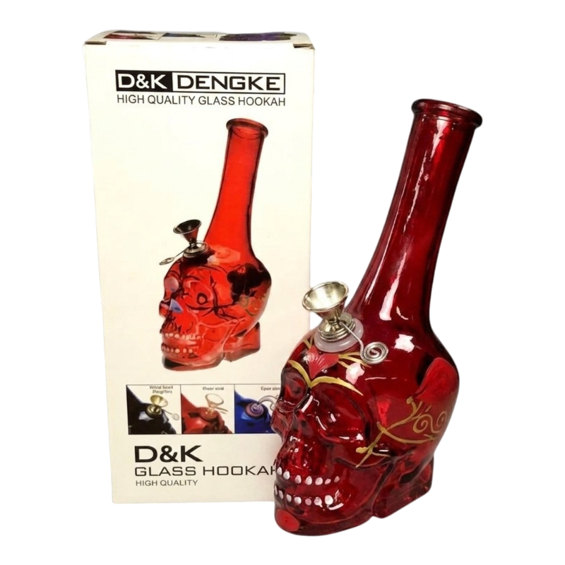 Bong calavera rojo 25cm