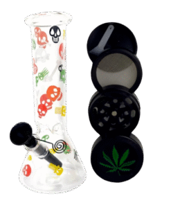 Kit Bong beaker Calavera con moledor