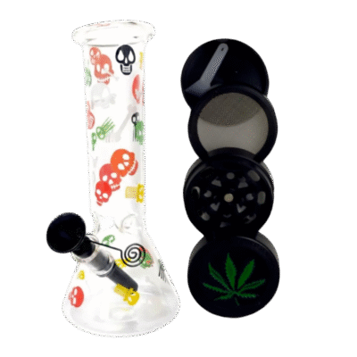 Kit Bong beaker Calavera con moledor