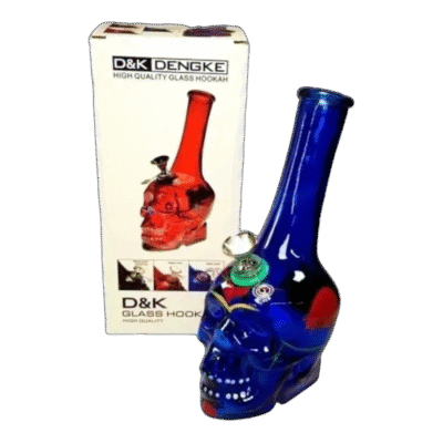 Bong calavera azul 25cm