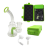 Bong Pyrex Maleta verde 2ble quemador