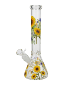 Bong Pyrex 25cm girasoles