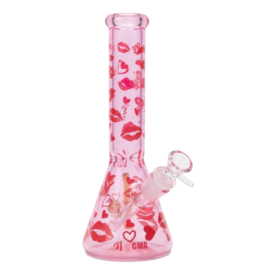 Bong Pyrex rosado XOXO 25cm Atrapahielos