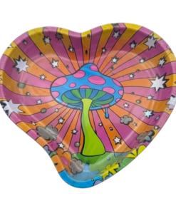 Bandeja de Liar Psicodélica en Forma de Corazón - Diseño Trippy